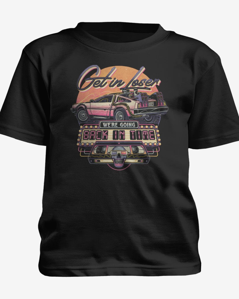 Polera de niño Negro de Regresando en el Tiempo
