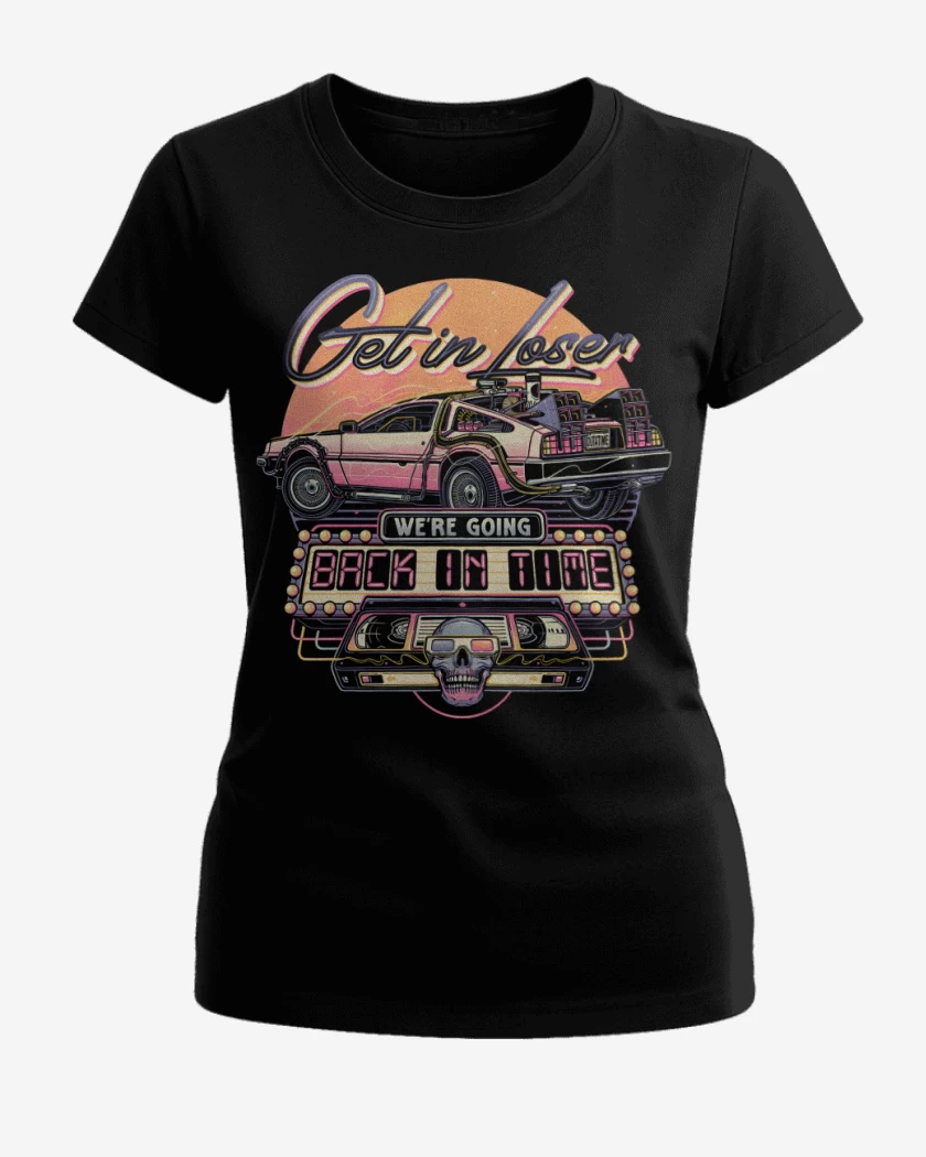 Polera de Mujer Negro de Regresando en el Tiempo