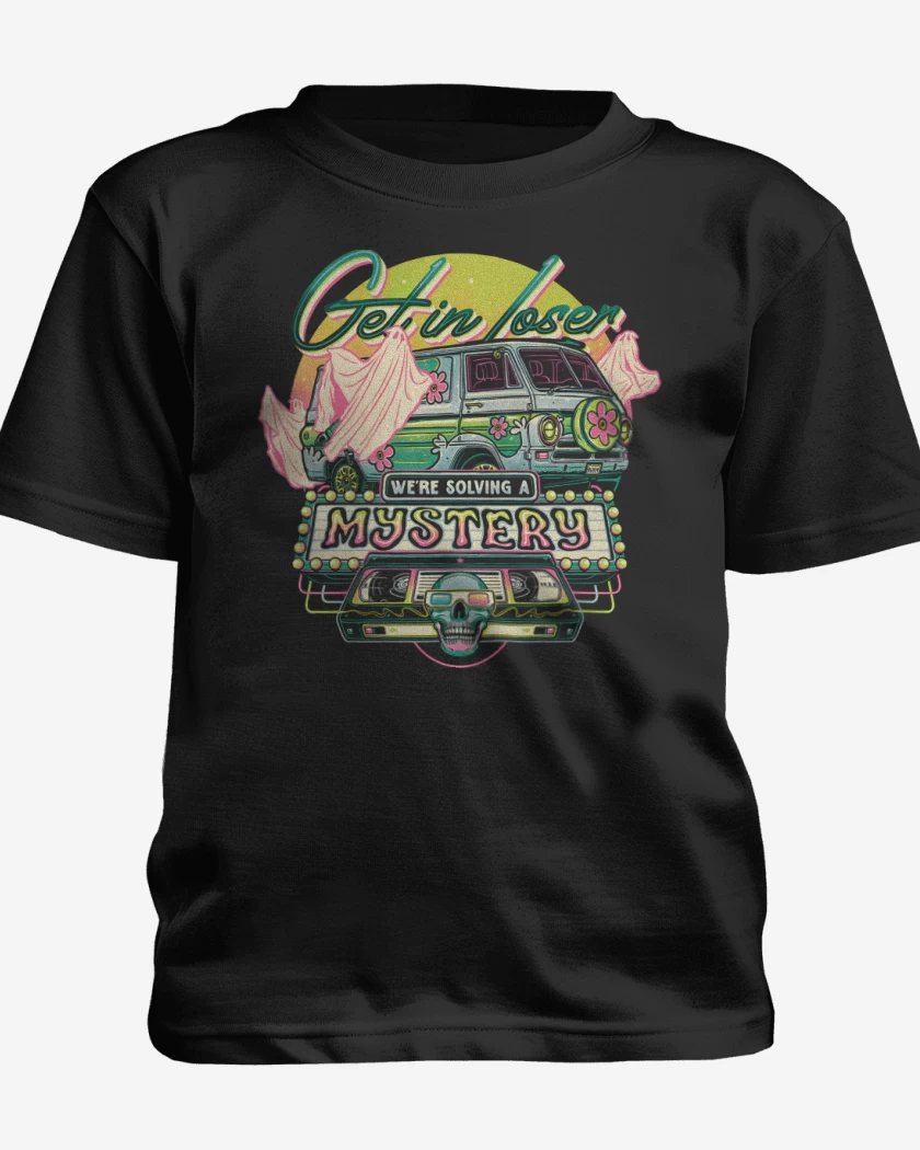 Polera de niño Negro de Resolviendo Misterios