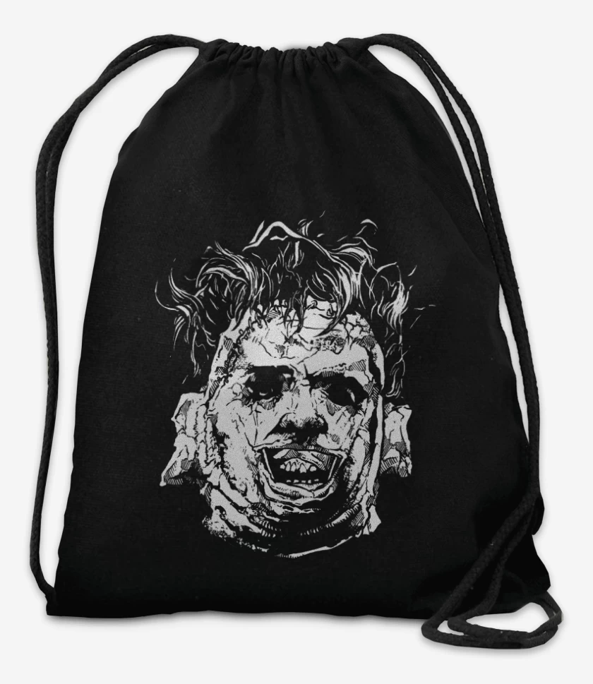 Mochila Negro de Cara de Cuero