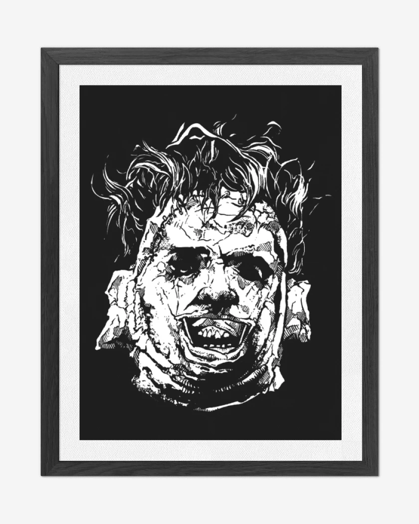 Cuadro decorativo Negro de Cara de Cuero