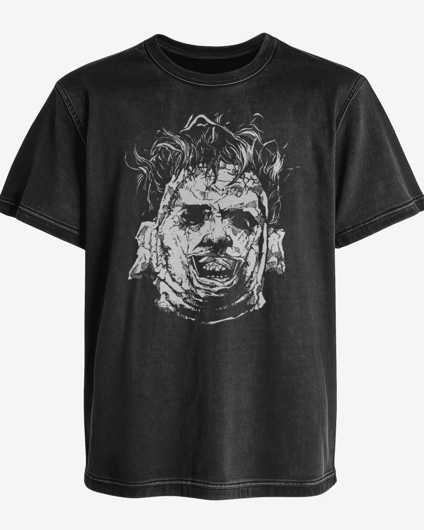 Polera desgastada Cara de Cuero