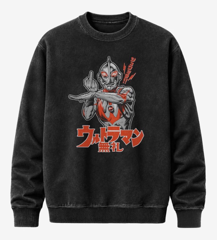 Poleron Polo Acid Wash Negro de Ultrafuck