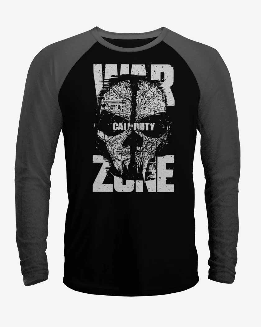 Polera Raglan Negro / Negro Heather de WarZone