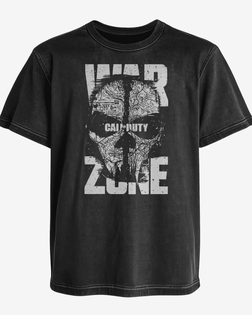 Polera desgastada Negro de WarZone