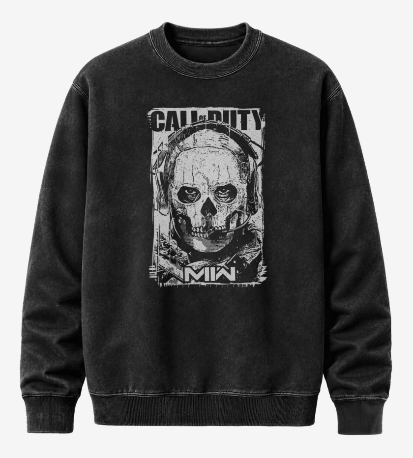 Poleron Polo Acid Wash Negro de MW