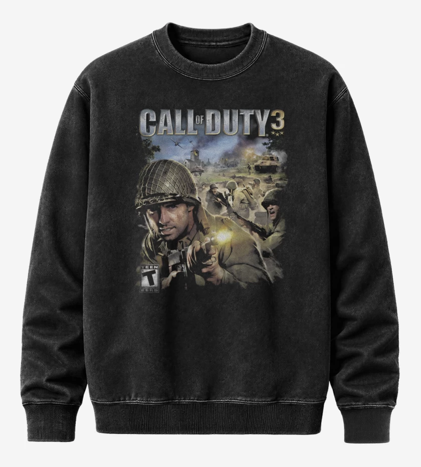 Poleron Polo Acid Wash Negro de COD III