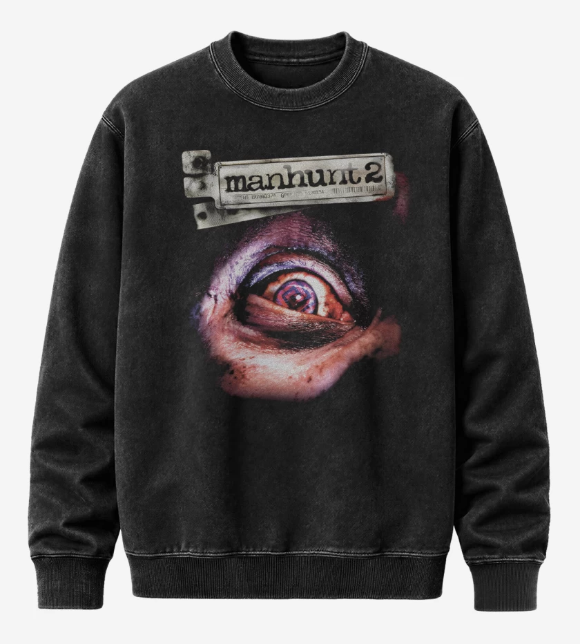 Poleron Polo Acid Wash Negro de Manhunt 2
