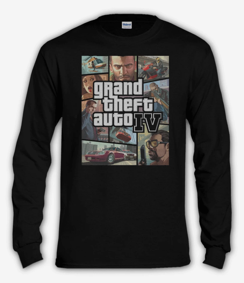 Polera manga larga Negro de GTA IV