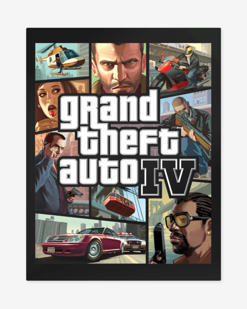 Print metalico Negro de GTA IV