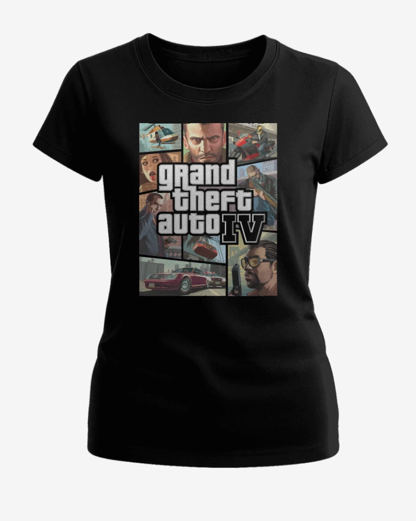 Polera de Mujer Negro de GTA IV