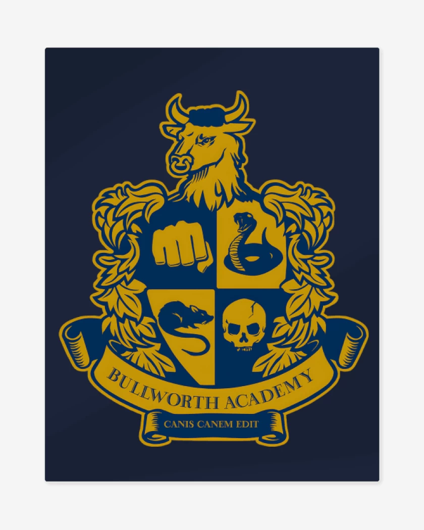 Print metalico Azul Marino de Bullworth Academy
