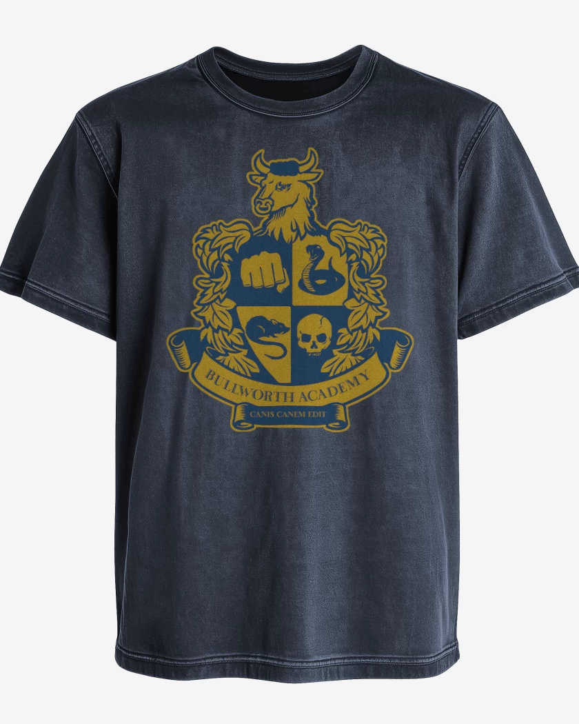 Polera desgastada Azul Marino de Bullworth Academy