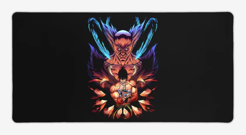 Mouse pad Gamer Negro de Mishima x Kazama