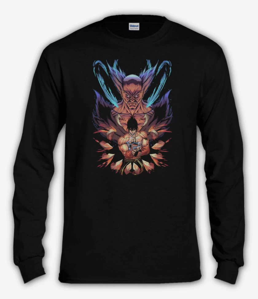 Polera manga larga Negro de Mishima x Kazama