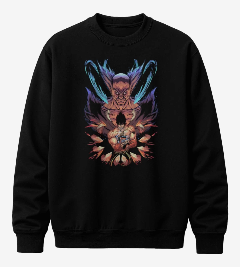 Poleron polo Negro de Mishima x Kazama