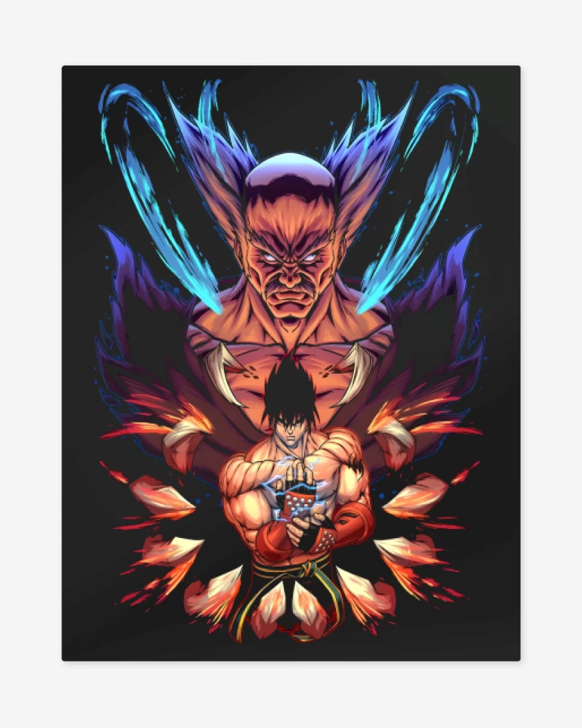 Print metalico Negro de Mishima x Kazama