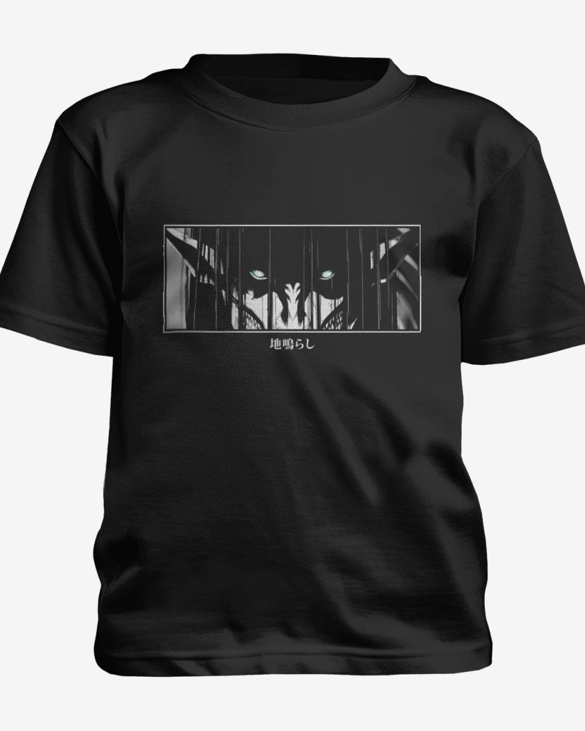 Polera de niño Negro de Retumbar Eren