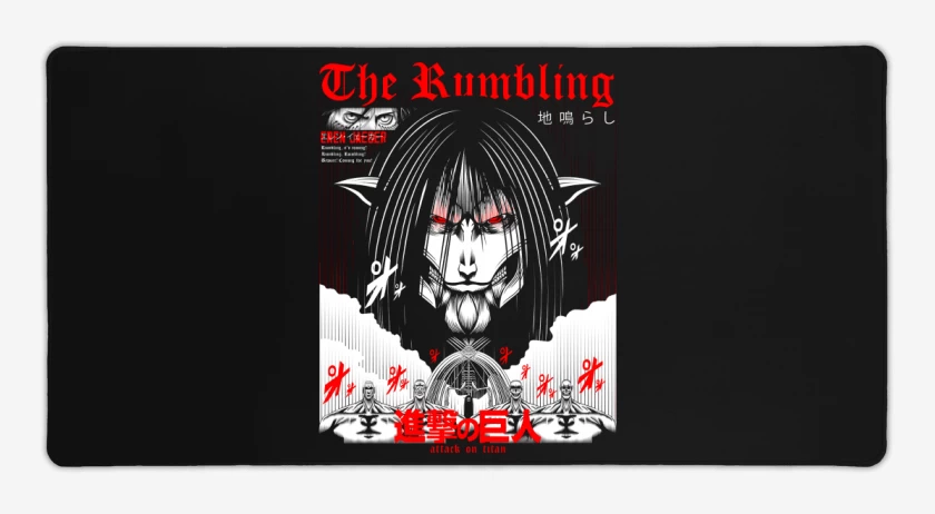 Mouse pad Gamer Negro de The Rumbling Jaeger 