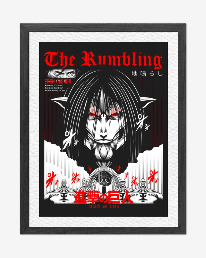 Cuadro decorativo Negro de The Rumbling Jaeger 