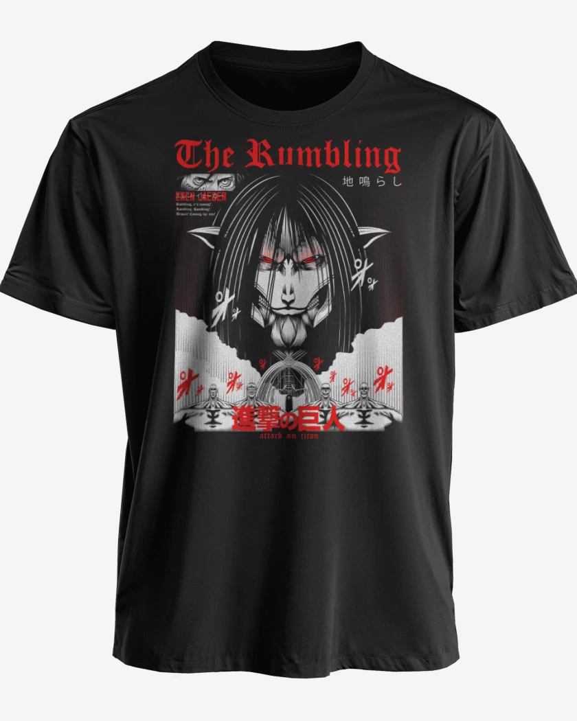 Polera premium Negro de The Rumbling Jaeger 