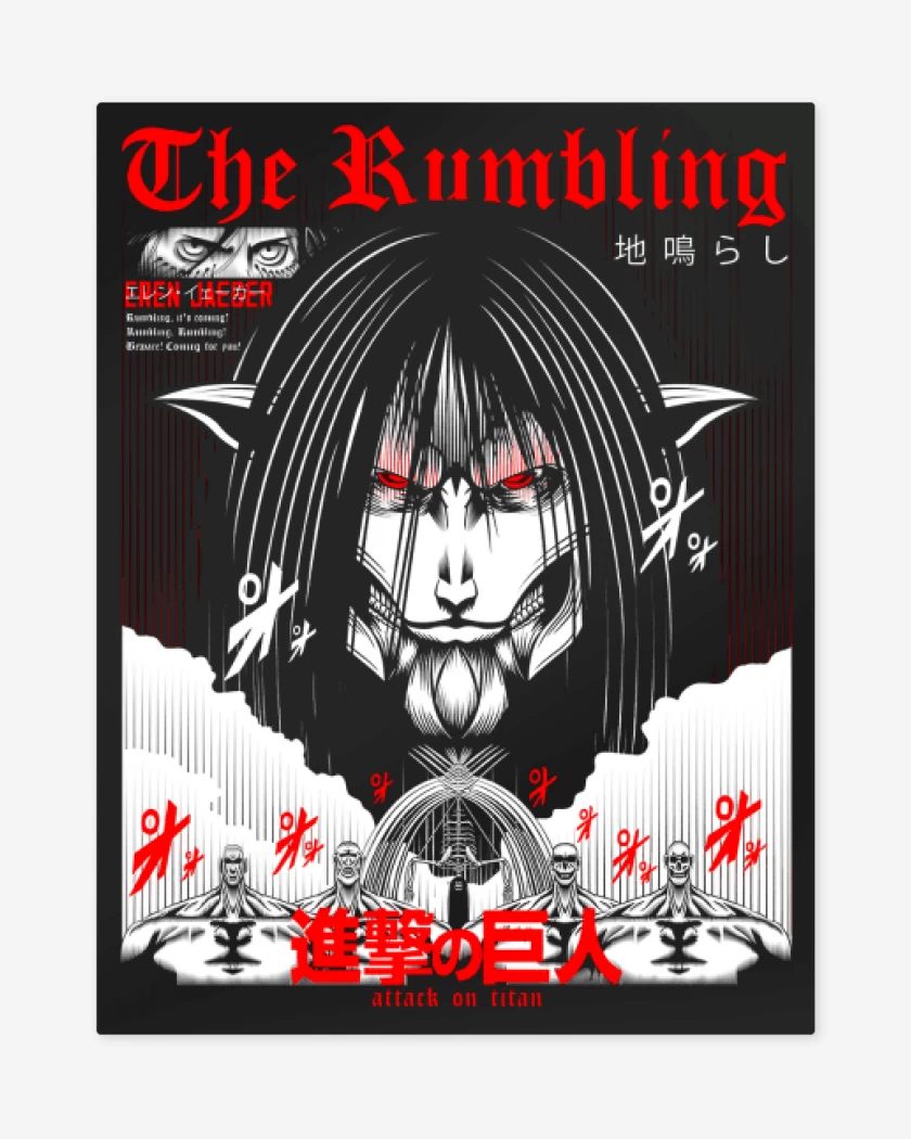 Print metalico Negro de The Rumbling Jaeger 