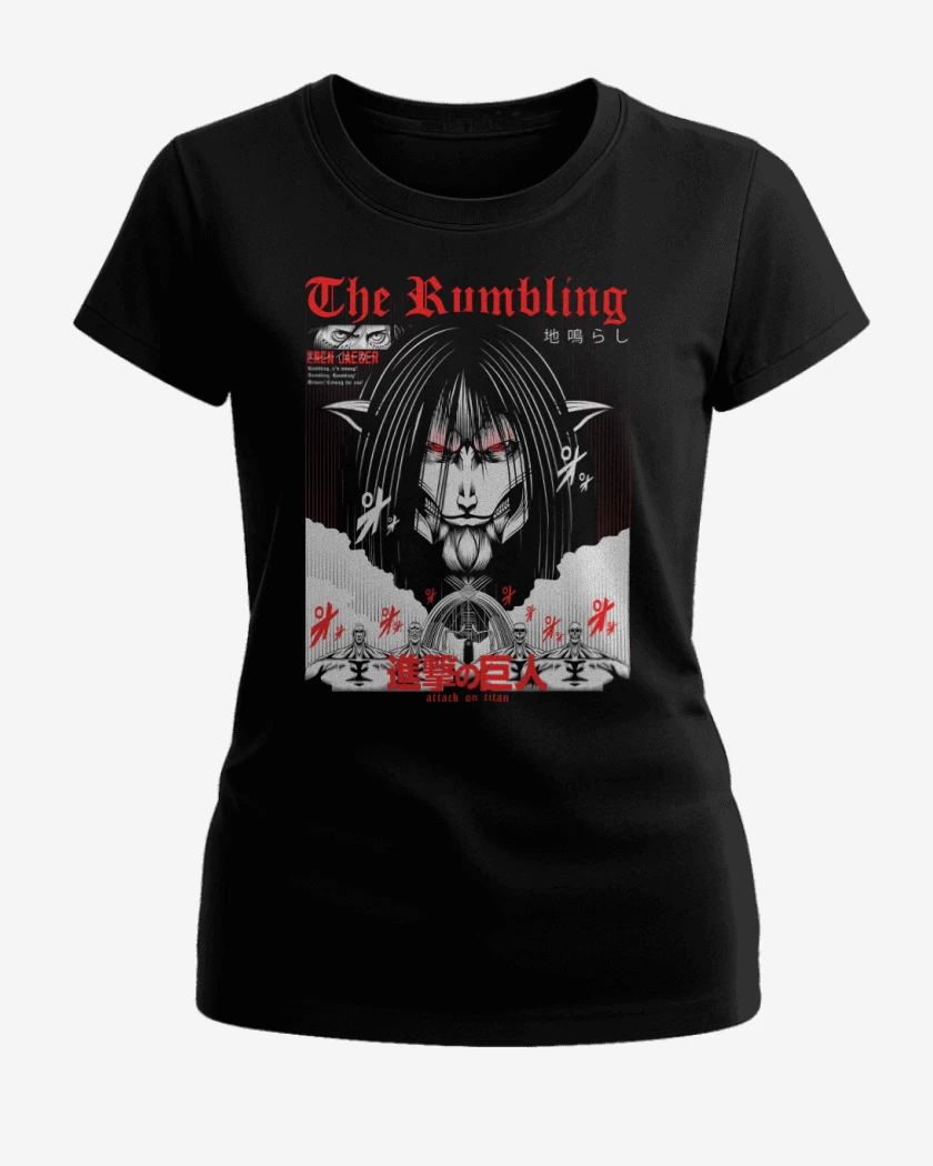 Polera de Mujer Negro de The Rumbling Jaeger 