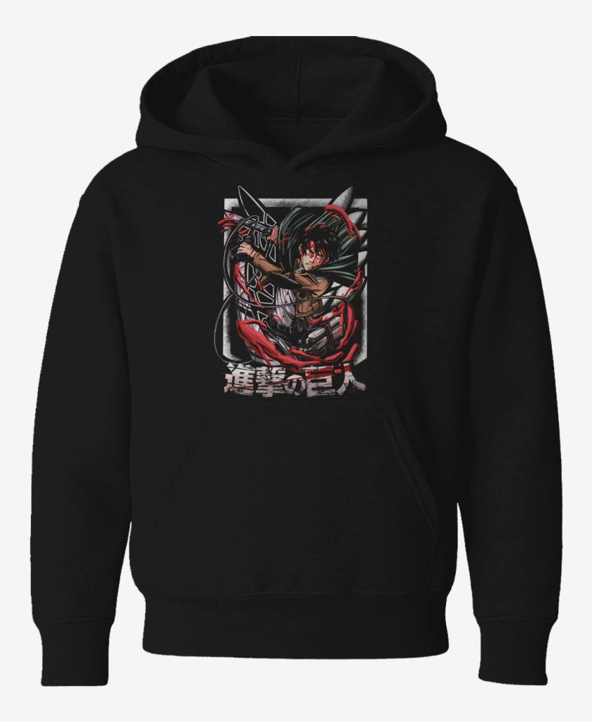 Poleron de niño Negro de Asesino de Titanes