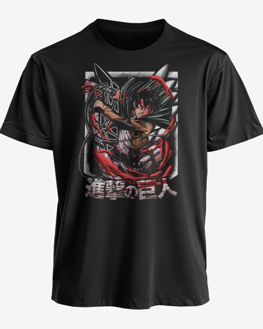 Polera premium Negro de Asesino de Titanes