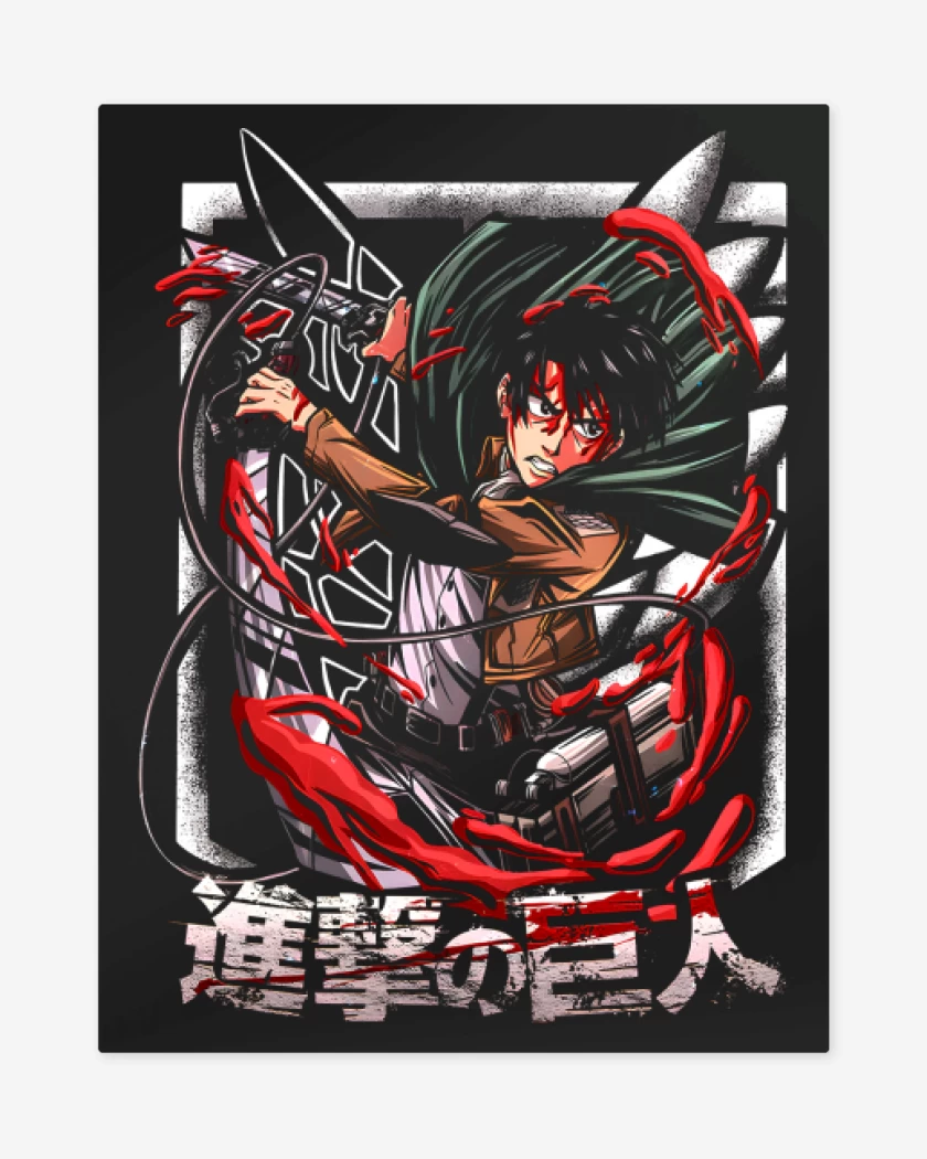 Print metalico Negro de Asesino de Titanes