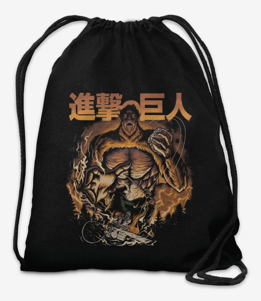 Mochila Negro de Levi vs Bestia