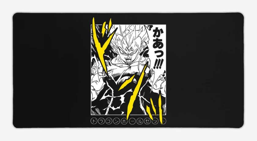 Mouse pad Gamer Negro de Majin Saiyan