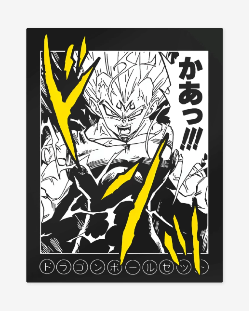 Print metalico Negro de Majin Saiyan