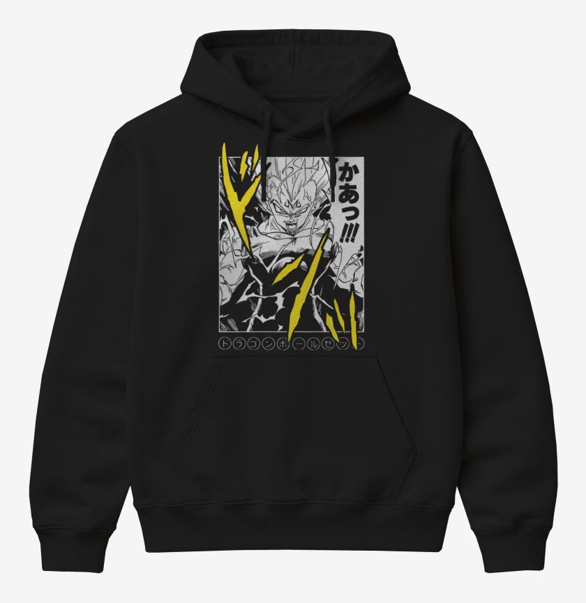 Poleron Canguro básico Negro de Majin Saiyan