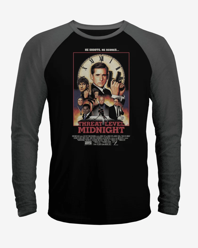 Polera Raglan Threat Level Midnight