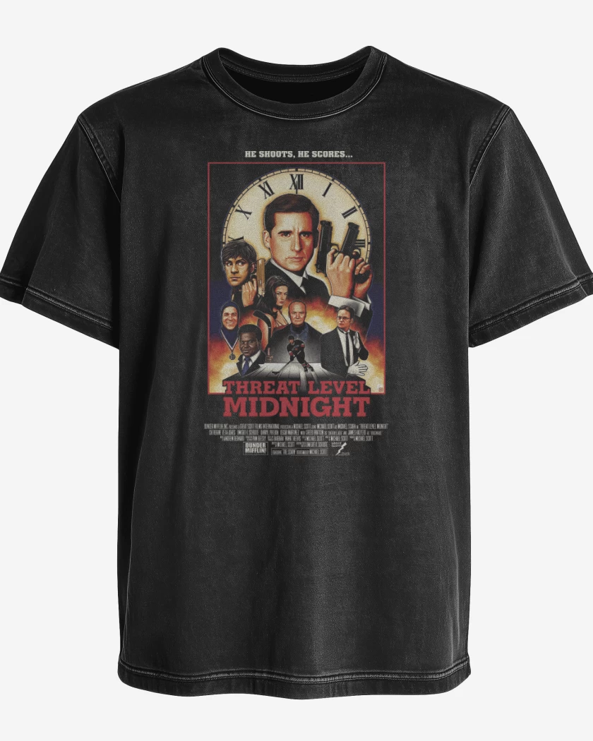 Polera desgastada Threat Level Midnight