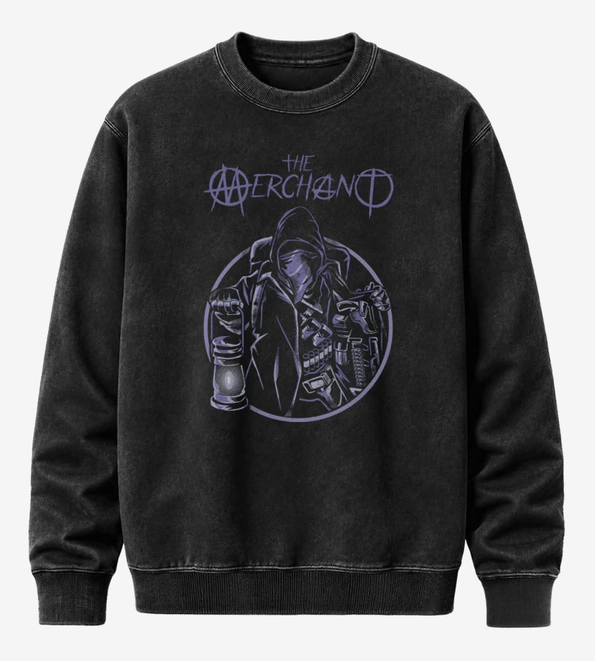 Poleron Polo Acid Wash Negro de El Buhonero
