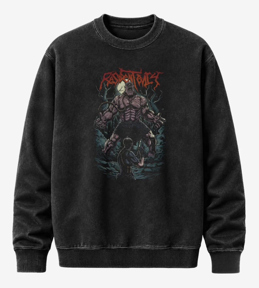 Poleron Polo Acid Wash Negro de El Gigante