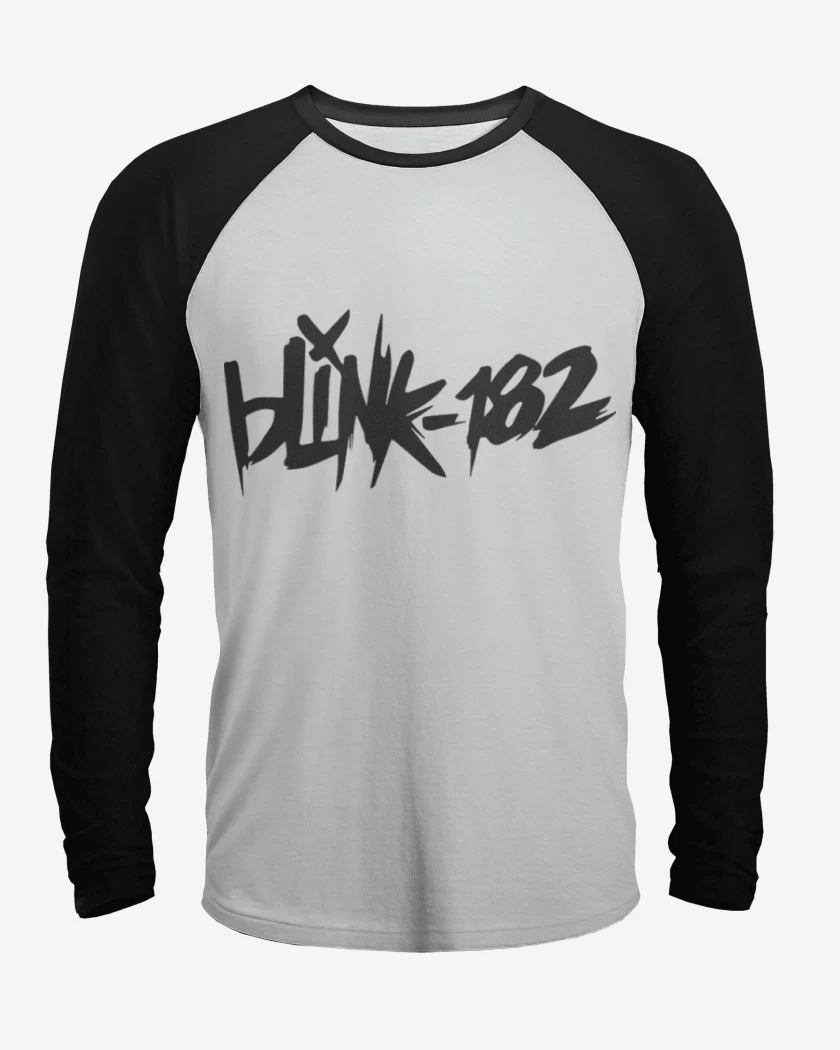 Polera Raglan Blanco / Negro de Blink 182 2