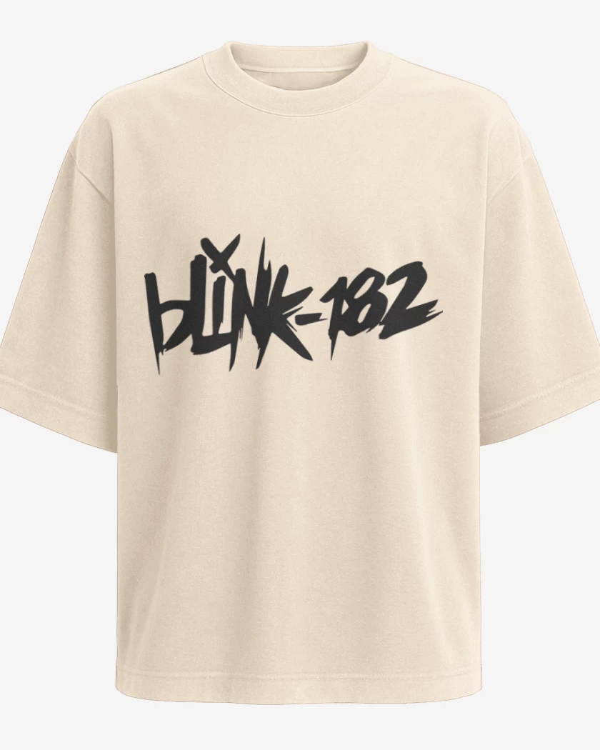 Polera Oversize Beige de Blink 182 2