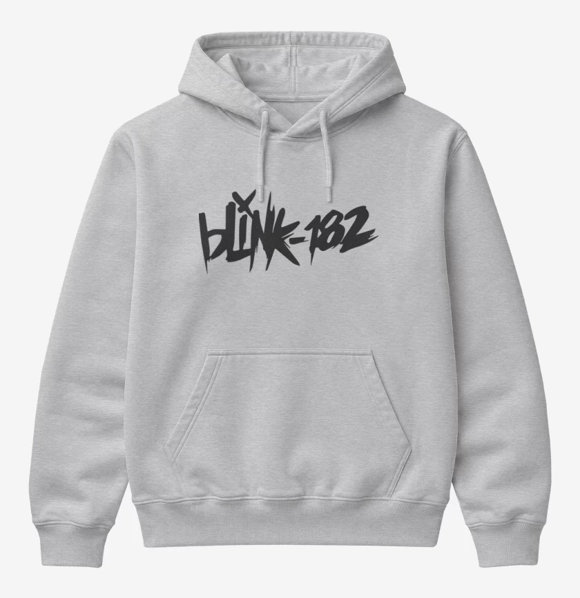 Poleron Canguro básico Gris Melange de Blink 182 2