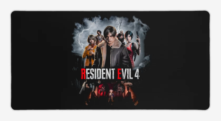 Mouse pad Gamer Negro de RE4 Remake