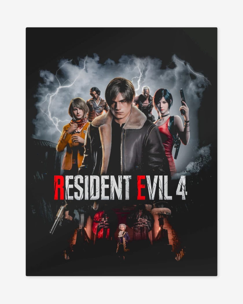Print metalico Negro de RE4 Remake