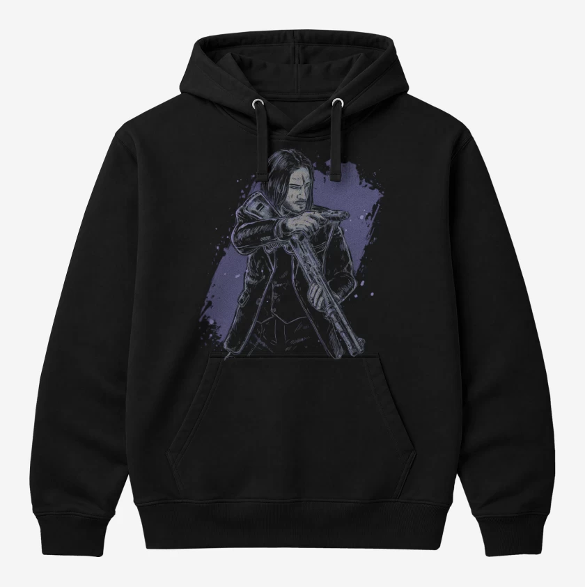Polerón Canguro Negro de Baba Yaga