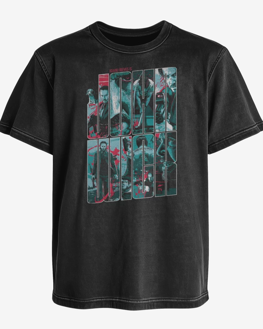 Polera desgastada Negro de Wick