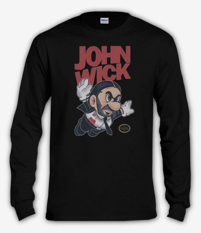 Polera manga larga Negro de Super Wick