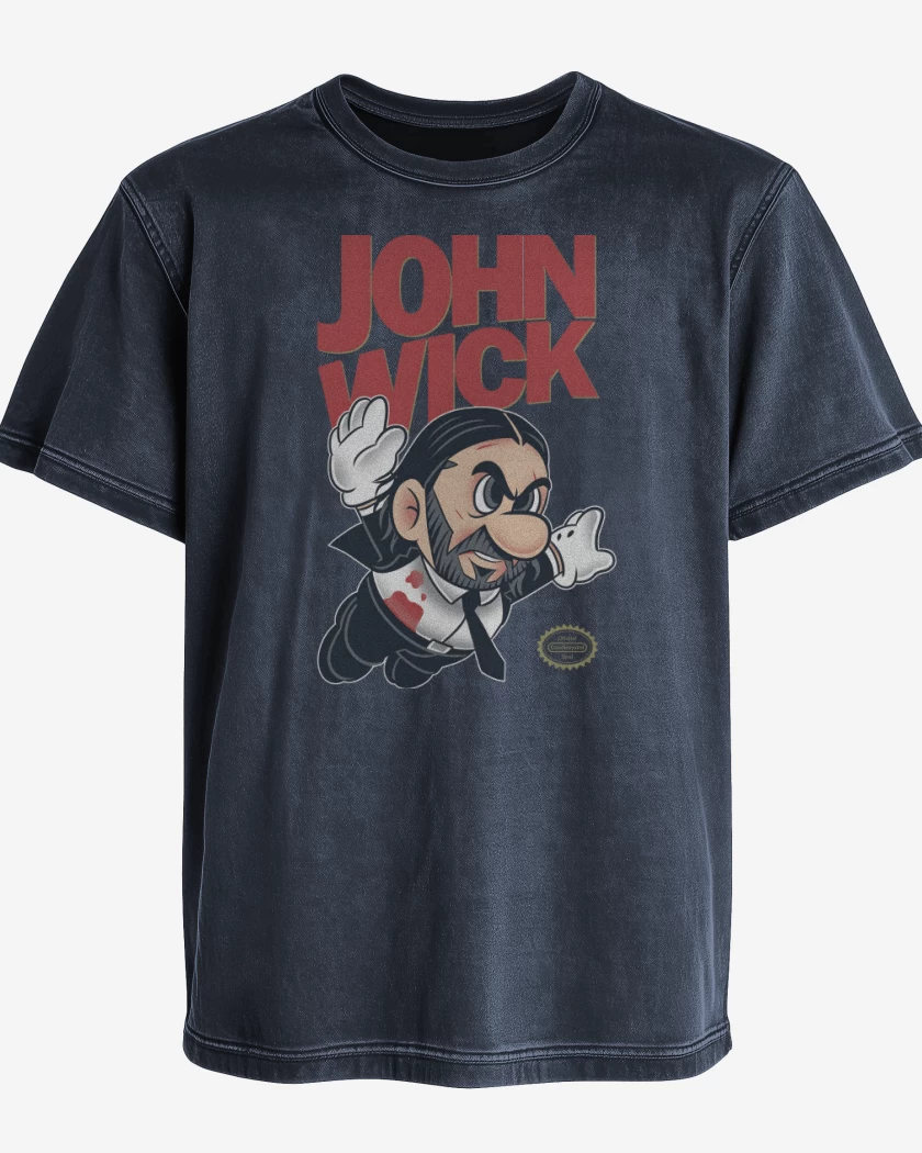 Polera desgastada Azul Marino de Super Wick