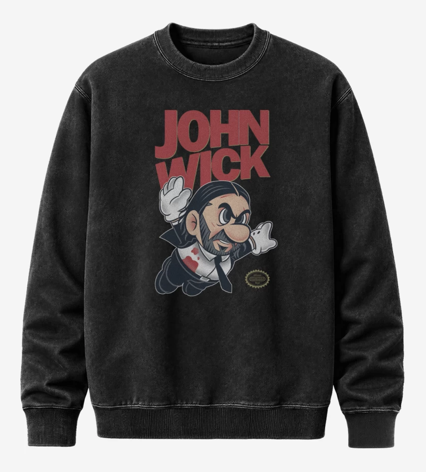 Poleron Polo Acid Wash Negro de Super Wick