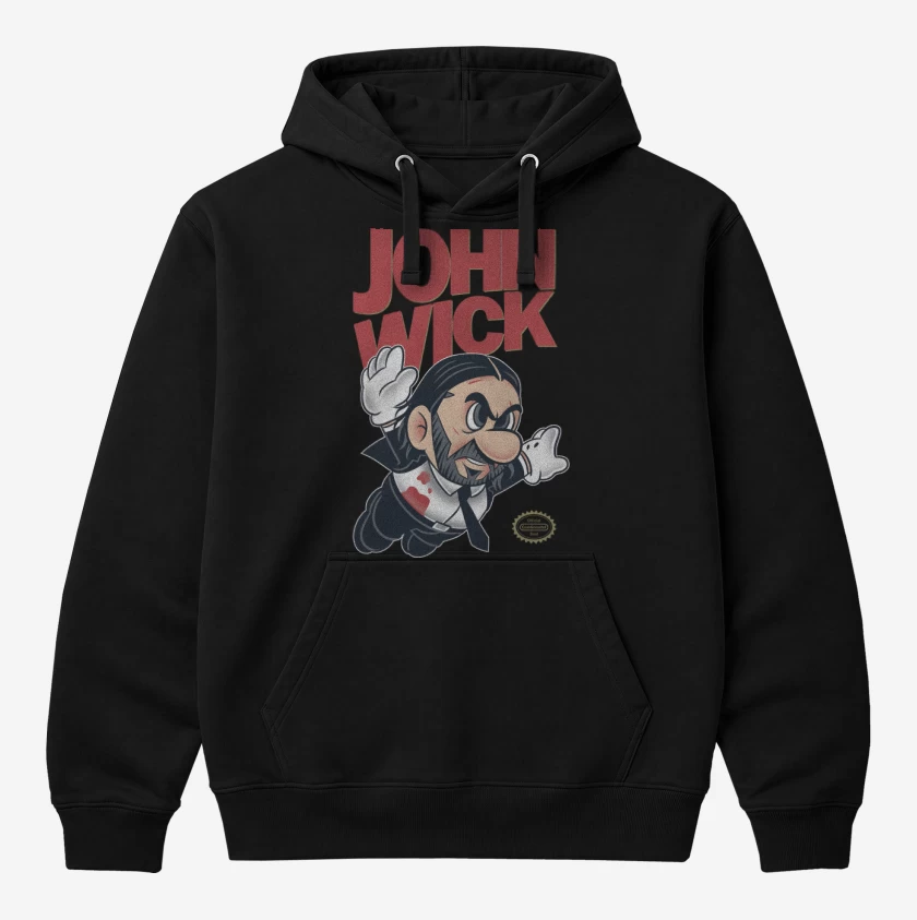 Polerón Canguro Negro de Super Wick