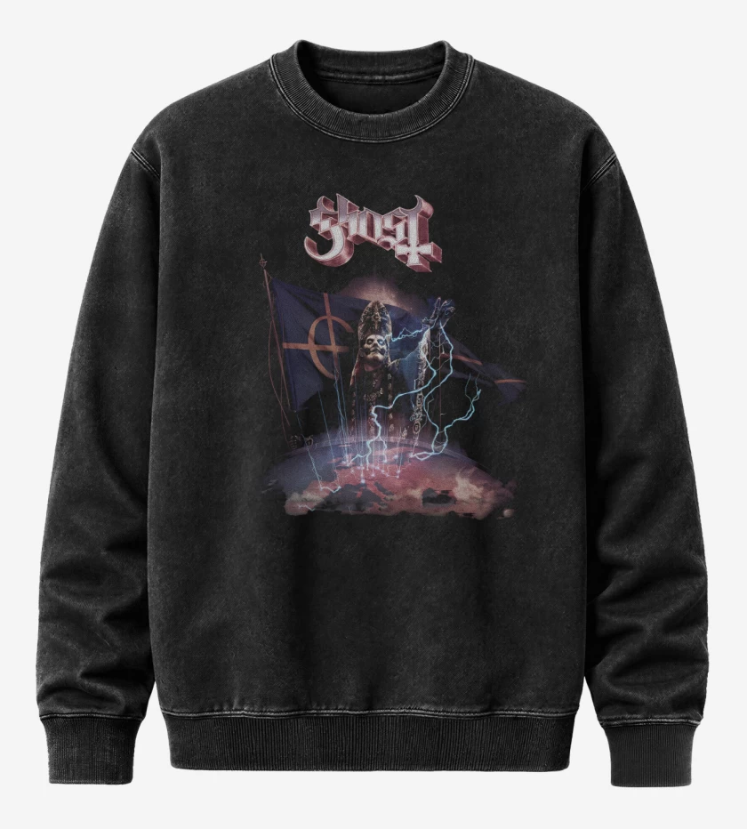 Poleron Polo Acid Wash Negro de Imperatour